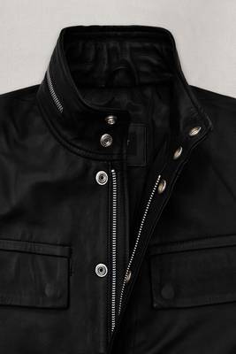 men's black lambskin leather biker jacket classic moto zip style stylish premium 3