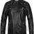 men's black zipper slim fit lambskin leather biker jacket moto style jacket zip pocket