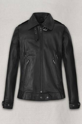 men's black lambskin cafe racer jacket band collar racer style classic