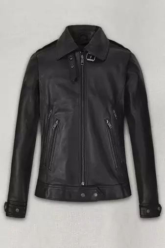 Black men's leather jacket pure lambskin motorcycle biker jacket  café racer