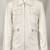 Stylish white button pocket  lambskin leather jacket slim fit moto style jacket