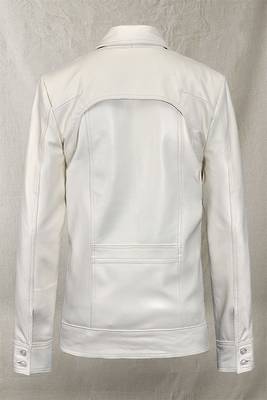 men's white lambskin leather biker jacket classic zip up style exclusive 2