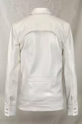 men's white lambskin leather biker jacket classic zip up style exclusive