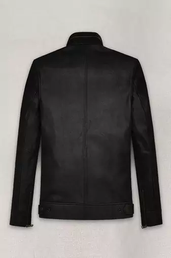 men's black premium lambskin leather jacket vintage inspired look luxury