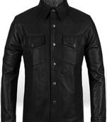 Stylish men's genuine lambskin leather jacket slim fit moto style jacket