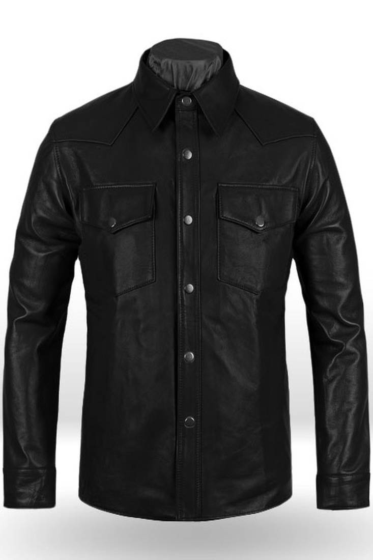 Stylish men's genuine lambskin leather jacket slim fit moto style jacket