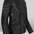 Classic leather black zip pockets lambskin jacket slim fit moto style