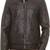 Stylish classic look brown black pure lambskin leather jacket slim fit