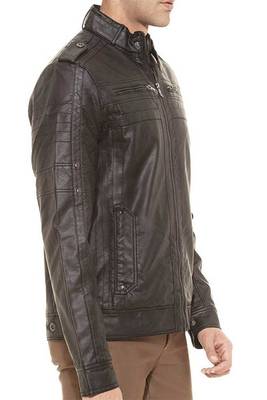men's black lambskin leather jacket classic zip up style modern special 3