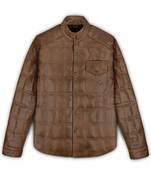 men's brown lambskin leather biker jacket premium quilted design exclusive