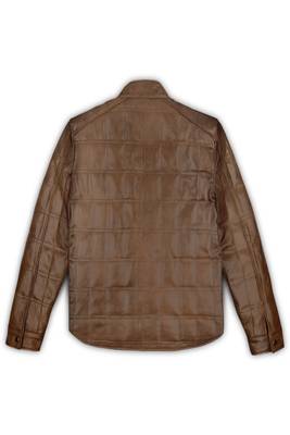men's brown lambskin leather biker jacket premium quilted design exclusive 2