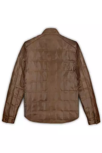 men's brown lambskin leather biker jacket premium quilted design exclusive