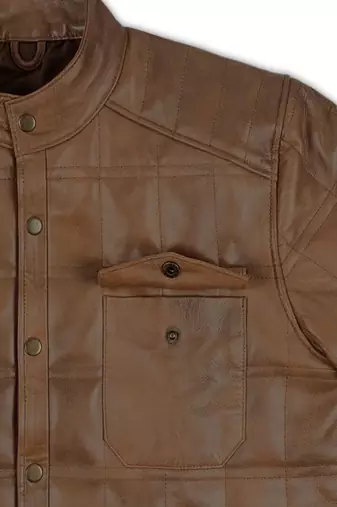 men's brown lambskin leather biker jacket premium quilted design exclusive