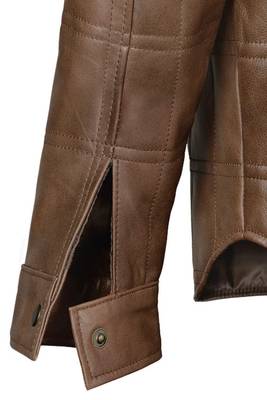 men's brown lambskin leather biker jacket premium quilted design exclusive 4