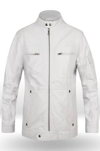 men's white lambskin leather biker jacket classic moto zip style ultimate