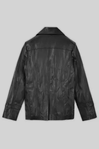 men's black lambskin leather biker jacket classic moto zip style stylish authentic