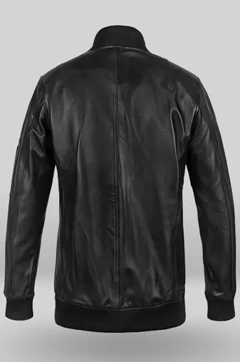 men's black lambskin leather biker jacket classic moto zip style stylish genuine