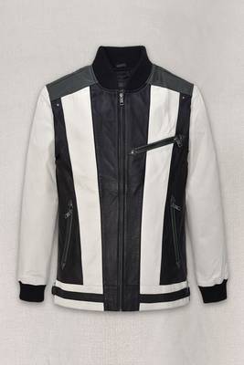 men's white lambskin leather biker jacket classic moto zip style advanced 1