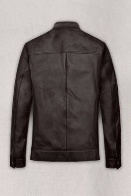 men's brown lambskin leather jacket classic zip up style high quality 2