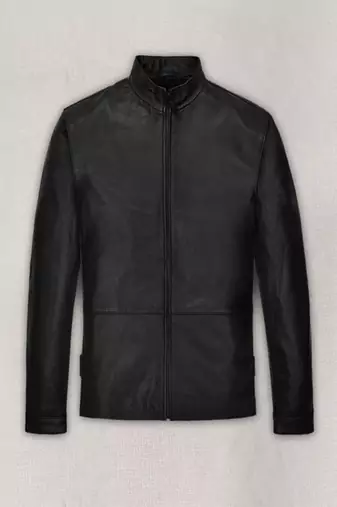 Genuine soft leather pure lambskin men's leather jacket  black motor jacket