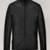Genuine soft leather pure lambskin men's leather jacket  black motor jacket