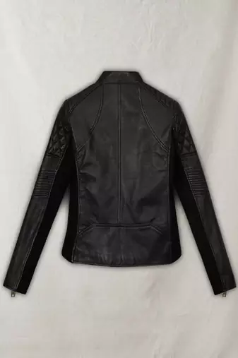 men's black lambskin leather biker jacket classic moto zip style stylish refined