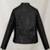 Black soft leather pure lambskin leather jacket motorcycle jacket