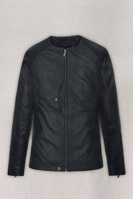 men's black lambskin leather biker jacket classic moto zip style stylish elegant 1