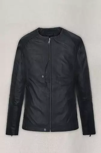 Stylish pure lambskin black leather jacket motorcycle jacket