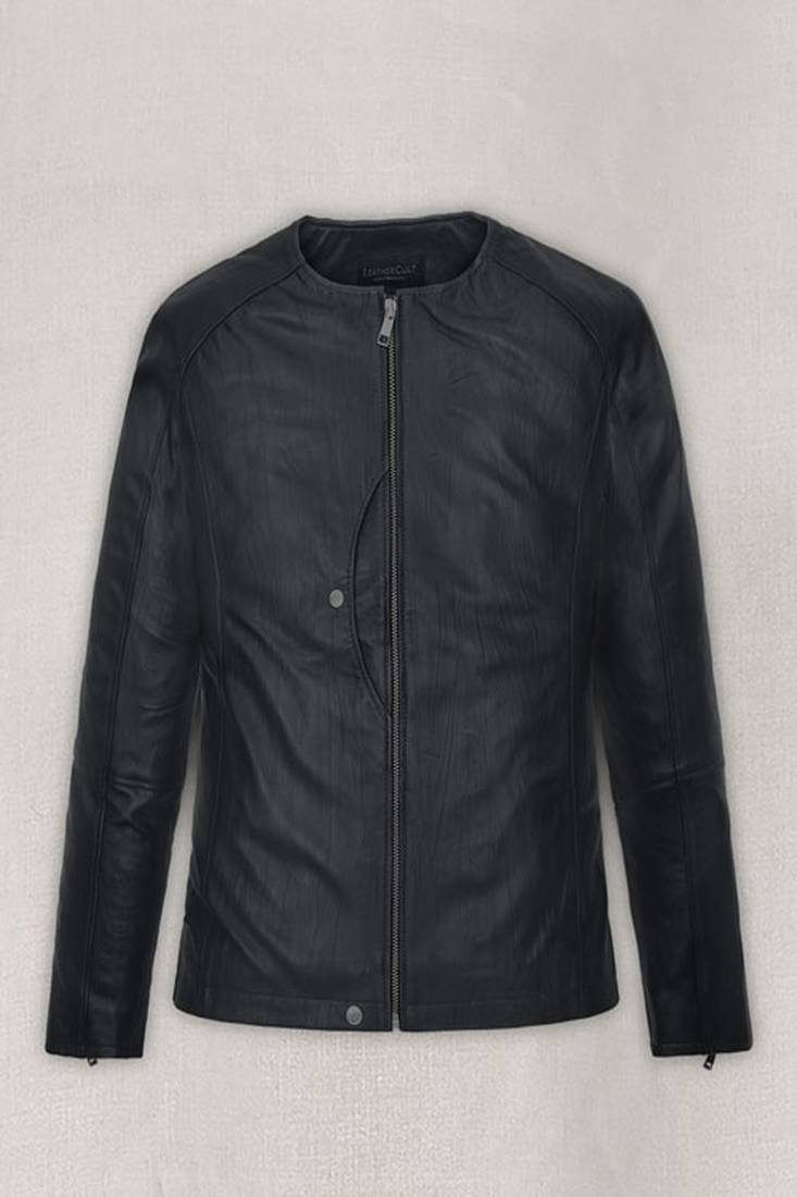 Stylish pure lambskin black leather jacket motorcycle jacket