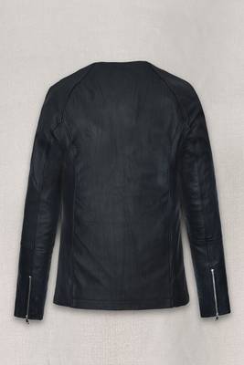 men's black lambskin leather biker jacket classic moto zip style stylish elegant 2