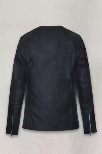 men's black lambskin leather biker jacket classic moto zip style stylish elegant