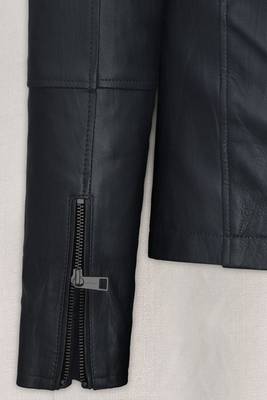 men's black lambskin leather biker jacket classic moto zip style stylish elegant 4