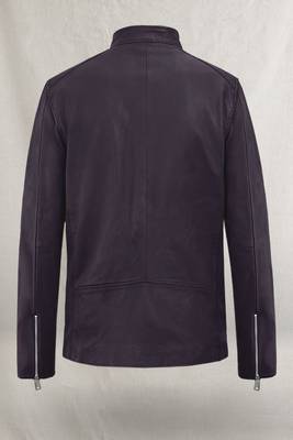 men's dark brown lambskin leather biker jacket classic moto zip authentic 2