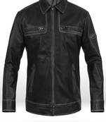 Vintage black stylish pure lambskin black leather jacket motorcycle jacket