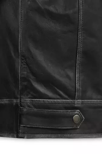 men's black lambskin leather biker jacket vintage inspired look elegant