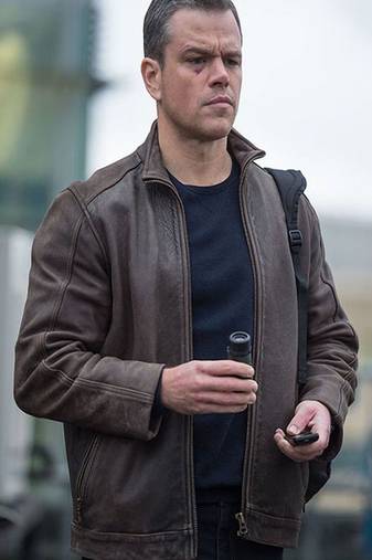 Classic vintage brown stylish pure lambskin black leather jacket motorcycle jacket