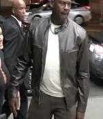 Ash grey  stylish pure lambskinleather jacket motorcycle jacket