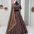 Wine Color  Embroidery beats& Sequence Work Silk Lahenga Choli Set