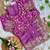 Magenta Color embroidery sequence border work Chiffon Saree
