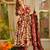 Red maslin cotton party wear digital print suit set