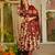 Red maslin cotton party wear digital print suit set