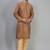 coffee silk kurta pant set with embroidered design