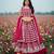 rani pink net lehenga choli with thread work design