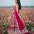 rani pink net lehenga choli with thread work design
