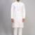 off white silk kurta pant with embroidery detail