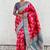Pink woven self design pure silk banarasi saree with blouse