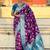 Purple woven self design pure silk banarasi saree with blouse