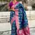 Teal blue woven self design pure silk banarasi saree with blouse