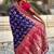 Violet woven self design pure silk banarasi saree with blouse